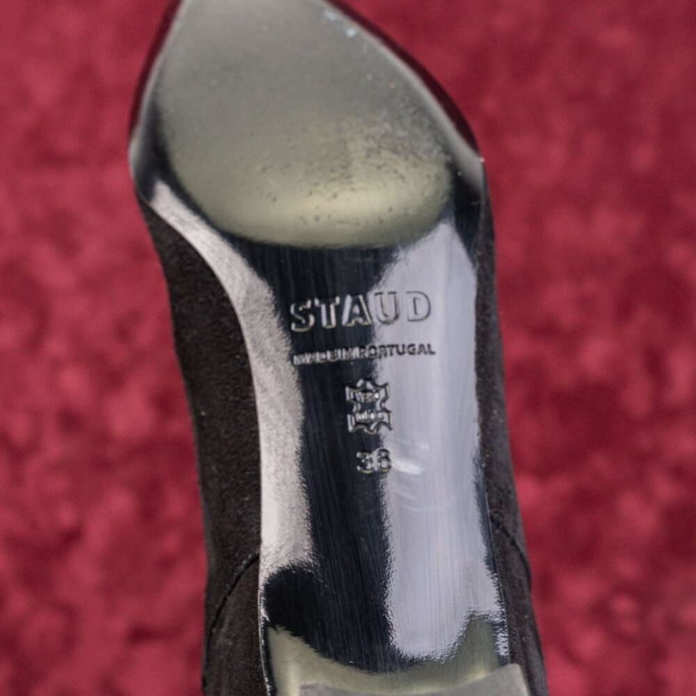 Staud Women Wally Tall Black Suede Leather Dressy Knee Boots size 6 EUR36 - Picture 9 of 10